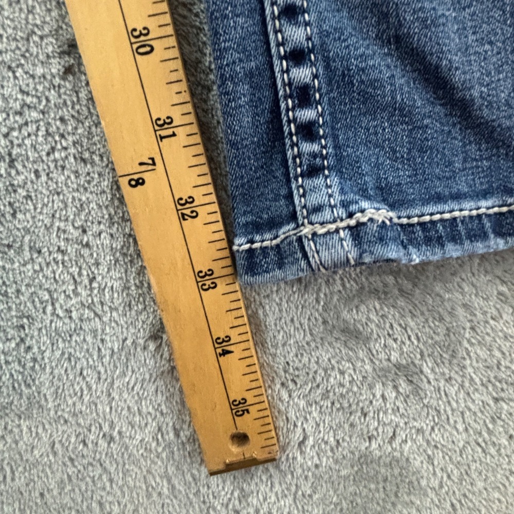 BKE Gabby Bootcut Jeans Womens 31L Long Stretch Blue Distressed Denim 33" Inseam - Picture 8 of 10